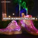 Promotional Fiber Optic LED Light Up Shoes USB Charging Fashion Sneaker for Women Men